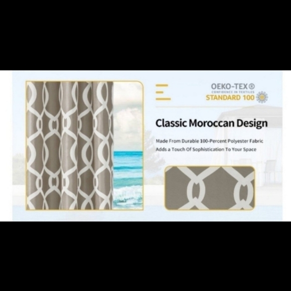 Bundle Of 2 Outdoor Indoor Waterproof Grommet Curtains 52X102 NWT - Picture 4 of 10